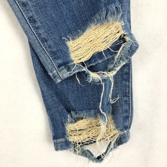 James Jeans Women's Size 26 James Twiggy Ankle Distressed Blue Skinny Jeans USA - Picture 3 of 13